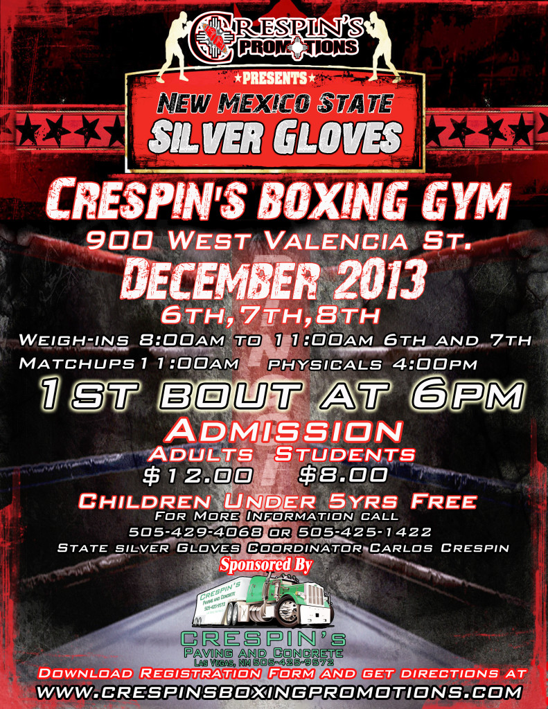 Silver Gloves Boxing flyer
