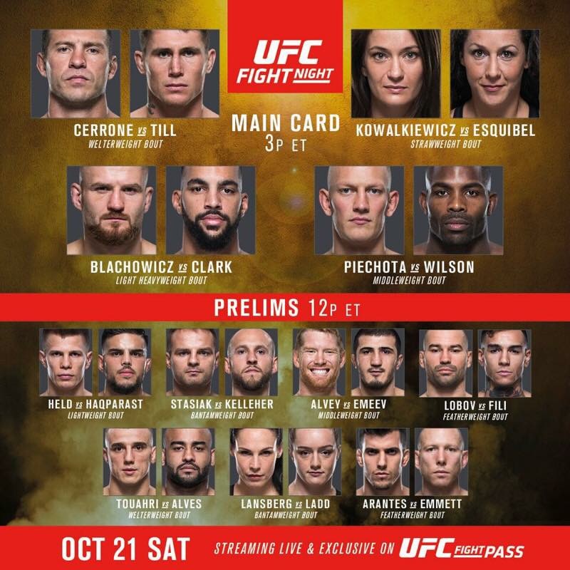 UFC Fight Night 118 Quick Results