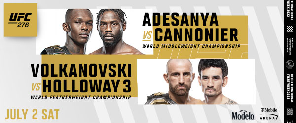 Adesanya-Cannioner Headlines UFC 276
